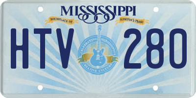 MS license plate HTV280