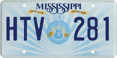 MS license plate HTV281