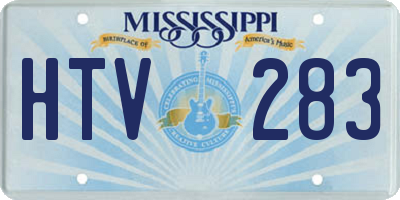 MS license plate HTV283