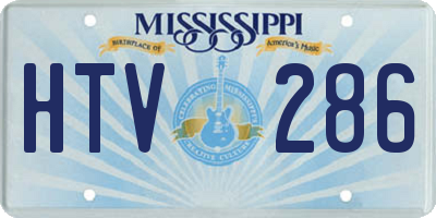 MS license plate HTV286