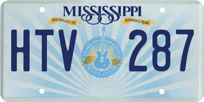 MS license plate HTV287