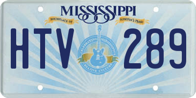 MS license plate HTV289