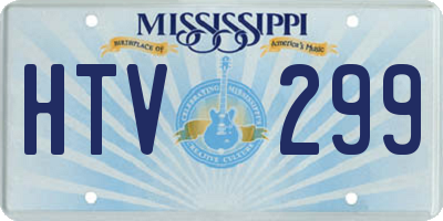 MS license plate HTV299