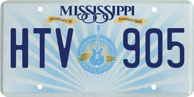 MS license plate HTV905
