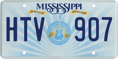 MS license plate HTV907