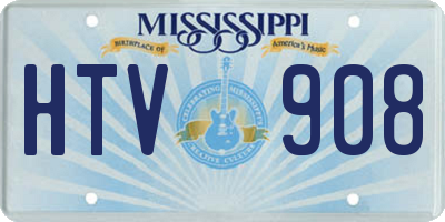 MS license plate HTV908