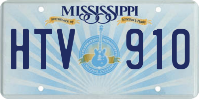 MS license plate HTV910