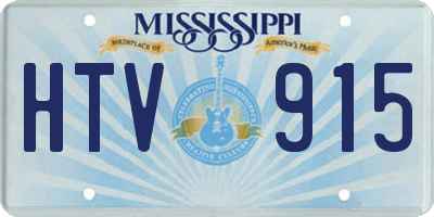 MS license plate HTV915