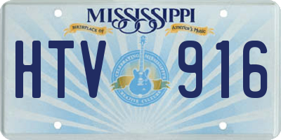 MS license plate HTV916