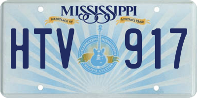 MS license plate HTV917