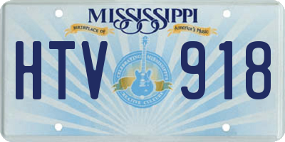 MS license plate HTV918