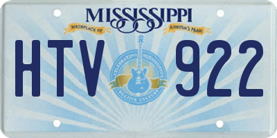 MS license plate HTV922