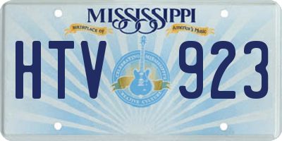 MS license plate HTV923