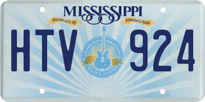 MS license plate HTV924