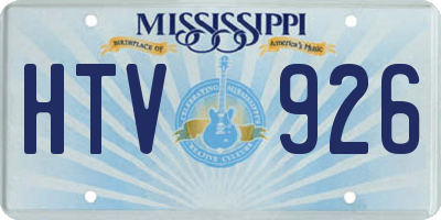 MS license plate HTV926