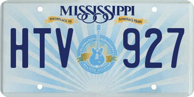 MS license plate HTV927