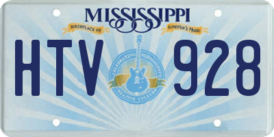 MS license plate HTV928