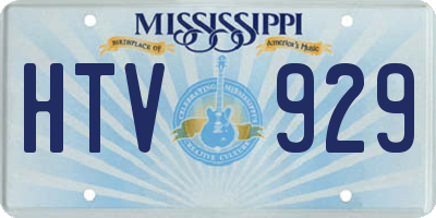 MS license plate HTV929
