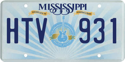 MS license plate HTV931