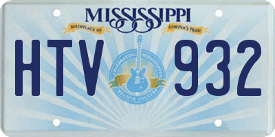 MS license plate HTV932