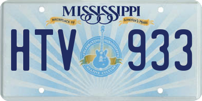 MS license plate HTV933