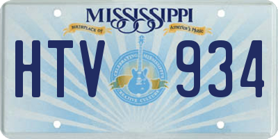 MS license plate HTV934