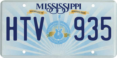 MS license plate HTV935