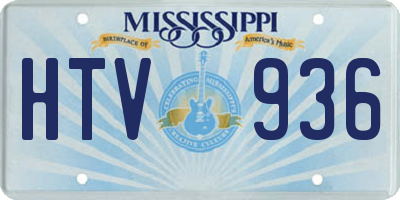 MS license plate HTV936