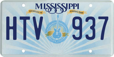 MS license plate HTV937