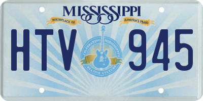 MS license plate HTV945