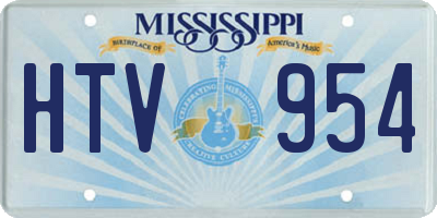 MS license plate HTV954