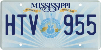 MS license plate HTV955