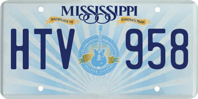 MS license plate HTV958