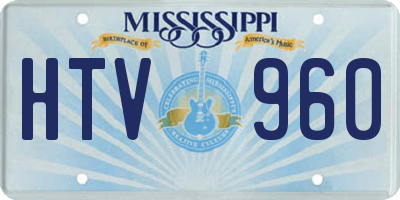 MS license plate HTV960