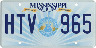 MS license plate HTV965