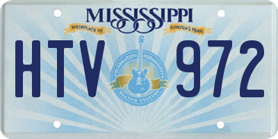 MS license plate HTV972