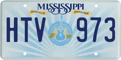 MS license plate HTV973