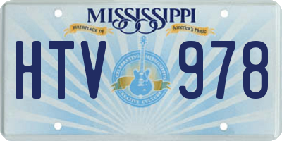 MS license plate HTV978