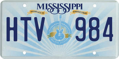 MS license plate HTV984