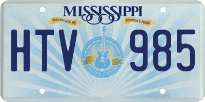 MS license plate HTV985