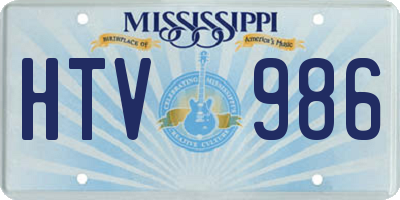 MS license plate HTV986