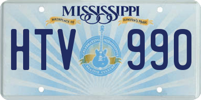 MS license plate HTV990