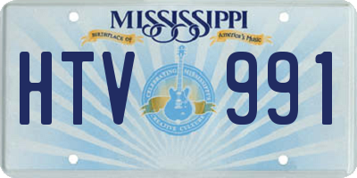 MS license plate HTV991