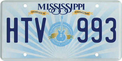 MS license plate HTV993