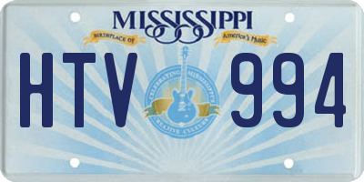 MS license plate HTV994