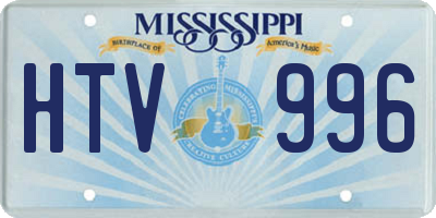 MS license plate HTV996