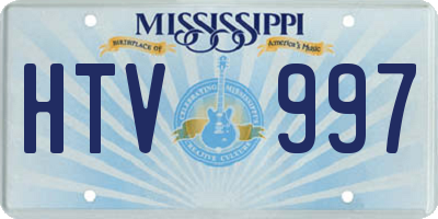 MS license plate HTV997
