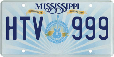 MS license plate HTV999