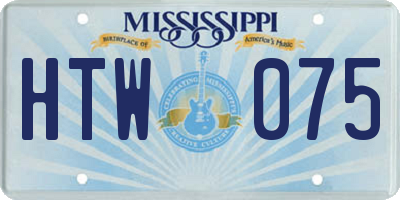 MS license plate HTW075