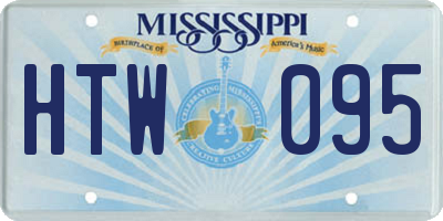 MS license plate HTW095